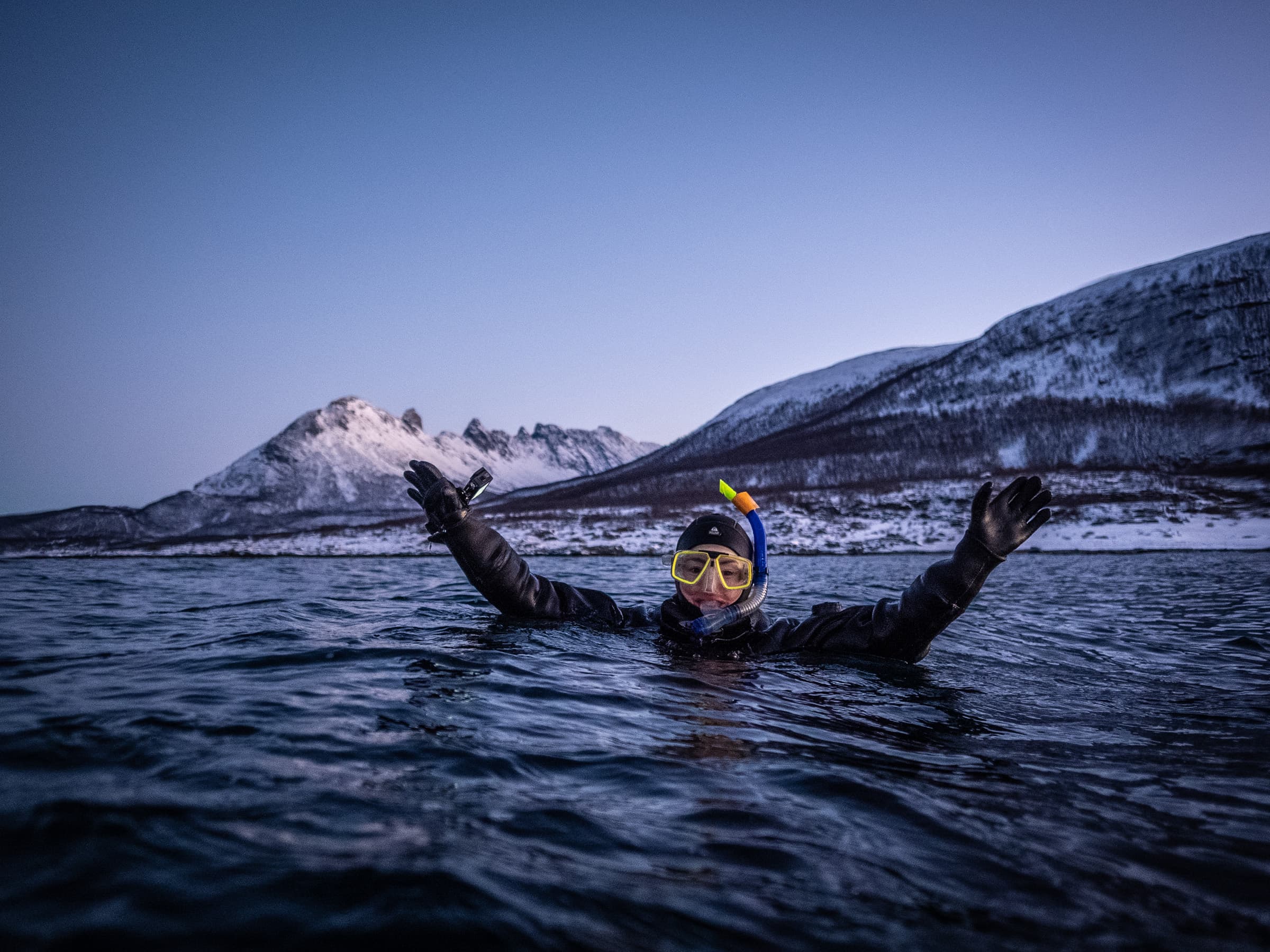 Happy snorkeler